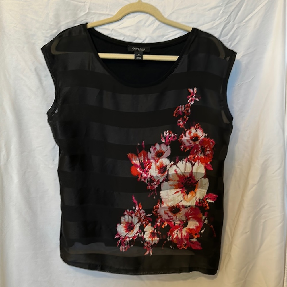 White House Black Market size medium black blouse